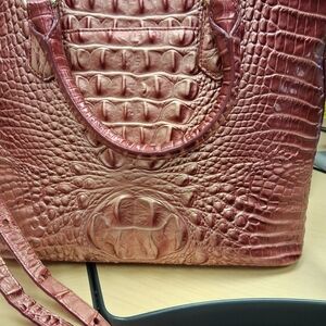Brahmin Rose Embossed Tote